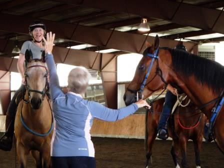 Becky providing instruction